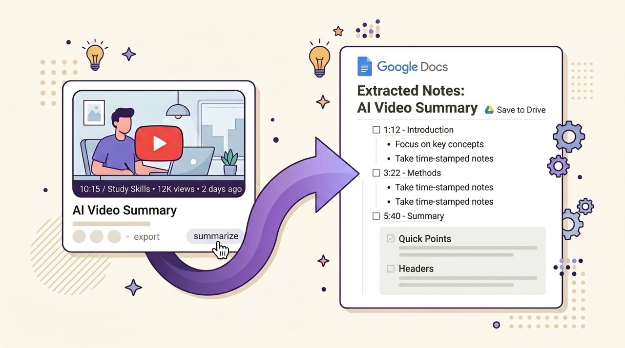How to Export YouTube Summaries to Google Docs Automatically